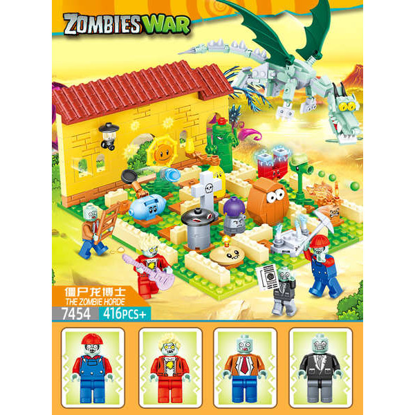 Lắp ráp giáo dục cho bé trai Phantom Ninja Series Plants vs. Đồ chơi Zombies Mecha Quà tặng Lego