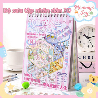  3D Bộ dán cảnh quan trang trí,Bộ sưu tập nhãn dán sổ lưu niệm DIY chống nước,Đồ chơi giảm stress căng thẳng 