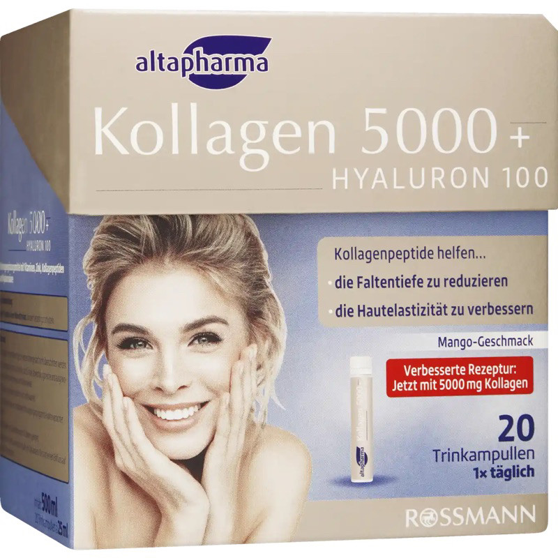 (Mẫu mới) Collagen thủy phân Kollagen 5000 + Hyaluron Altapharma - Bí quyết giữ da trẻ trung và khỏe