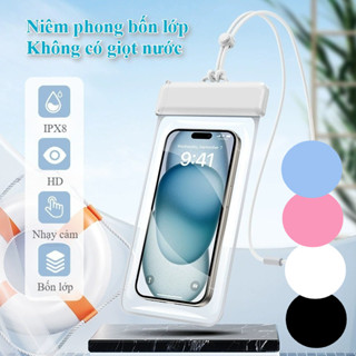 Túi chống nước điện thoại IPX8 cao cấp - Cảm ứng nhạy, chụp ảnh dưới nước dễ dàng,dùng cho bơi lặn, chèo SUP, đi biển