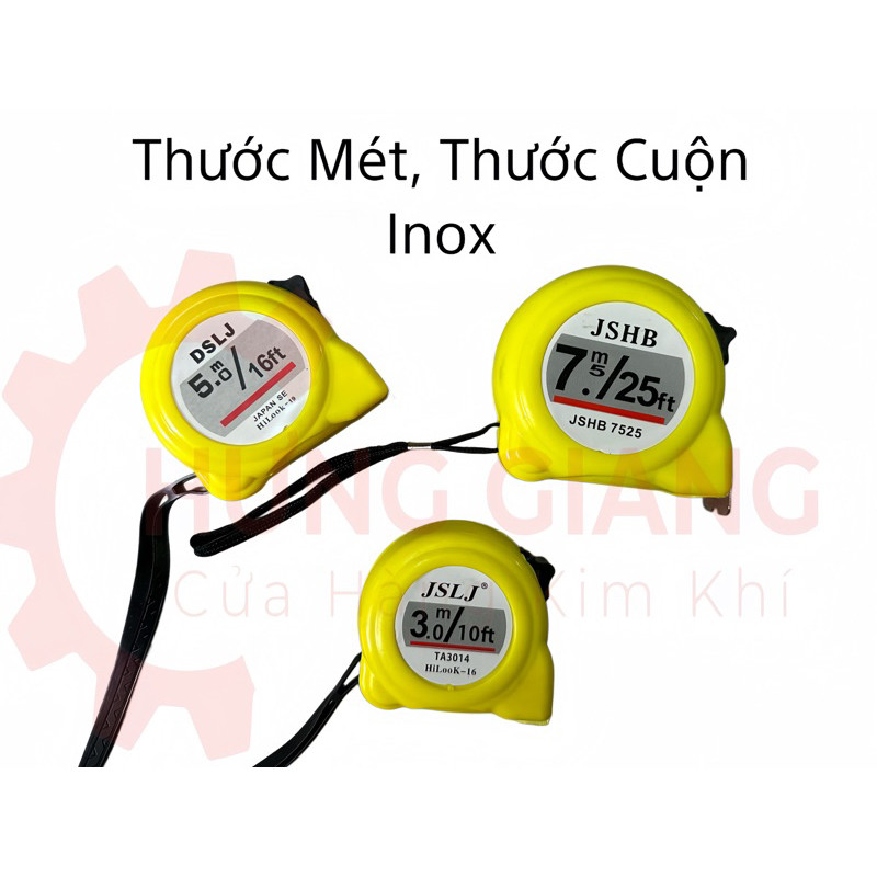 Thước Cuộn, Thước Mét 3mét 5mét 7,5mét Inox