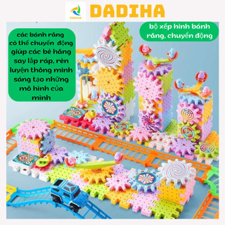 Đồ chơi lắp ghép bánh răng chuyển động Bằng Pin Nhiều Chi Tiết , Bộ xếp hình thông minh cho bé DADIHA