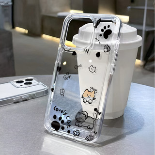 Ốp lưng không gian trong suốt cho iphone 15promax 14 11 13 12 7Plus X XS Max 8 7 Black Cat Claw Vỏ chống sốc