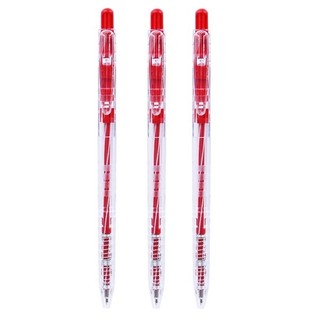 Vỉ 3 bút bi 0.5 mm thiên long tl-089 - mực đỏ
