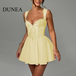 Đầm ren cổ chữ V gợi cảm dành cho nữ DUNEA