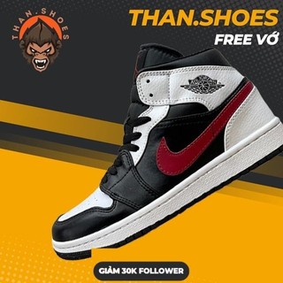 Giày jd1 mid black chile red white, jd1 cao đen đỏ trắng - than.shoes