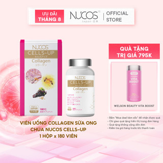 Viên uống collagen sữa ong chúa NUCOS Cells Up dưỡng ẩm làm đẹp da, ngăn ngừa lão hóa 180 viên/hộp