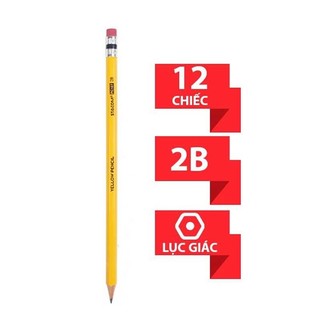 Bút Chì Gỗ 2B Stacom PC107 - Thân Vàng