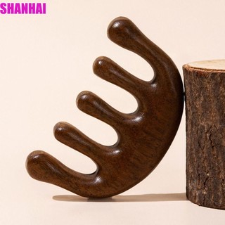 Shanhai lược gỗ đàn hương mát xa da đầu chống tĩnh điện