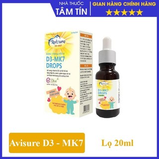 [Tặng quà cho bé trong giỏ hàng] Avisure D3 - MK7 Drops - bổ sung vitamin D3 và K2 giúp bé cao lớn vượt trội