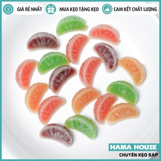  KẸO SÁP - HÌNH MÚI CAM - MỨT HOA QUẢ MIX VỊ 