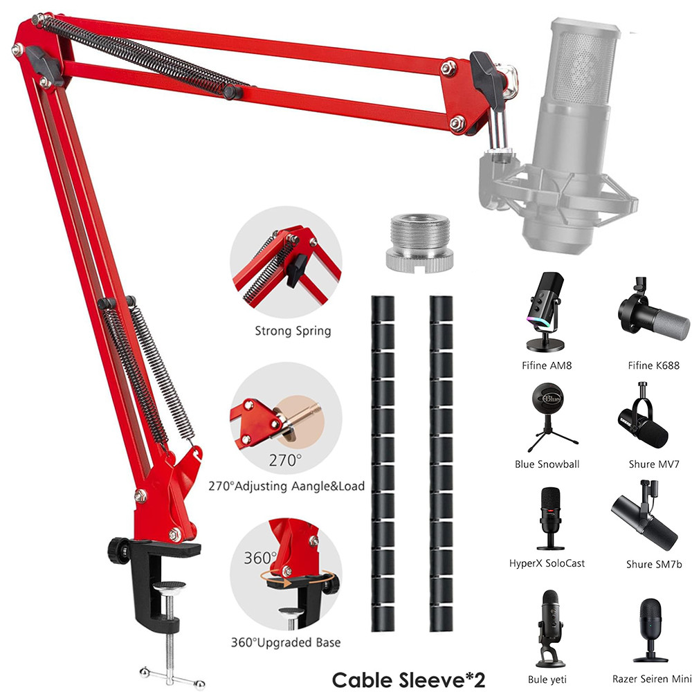 Micro nâng cấp Boom Arm - Chân đế micro cho HyperX QuadCast, Seiren Mini và Seiren X Micro Arm với b