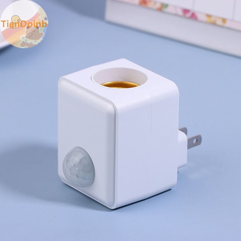 Tianye AC110-240V Đèn LED treo tường Cảm biến hồng ngoại con người Giá đỡ đèn Độ trễ thông minh E27 Cổng vít Cảm biến Đầu đèn Bộ chuyển đổi VN