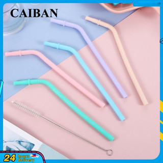 Ống Hút Cong Bằng silicone Có Thể Tái Sử Dụng