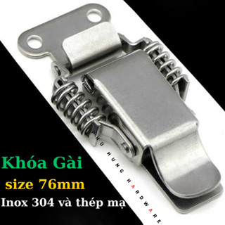 Khoá gài inox 304 dạng lò xo size 76*47mm.