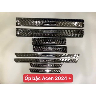 Ốp bậc cửa, nẹp bước chân xe  Accent 2024, 2025 mẫu titan