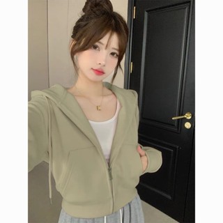  Jiashuchen Bé Lông Cừu Sữa Mai Mùa Đông Lông Cừu Lót Ngắn Đầu Thu Áo Khoác Nữ Xuân Thu Nhỏ Thể Thao Có Mũ Trùm Đầu Dây Kéo 