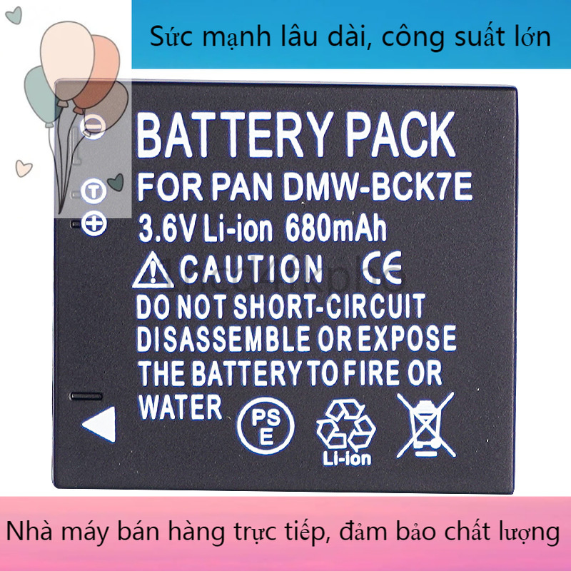 Pin máy ảnh mới DMW-BCK7E cho Panasonic DMC-S1 S3 FH2 FH5 FP7 FH8 BCK7GK