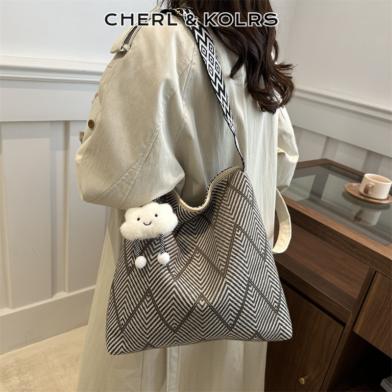 Cherlkolrs Túi tote đeo chéo một vai dung tích lớn thời trang mới dành cho nữ