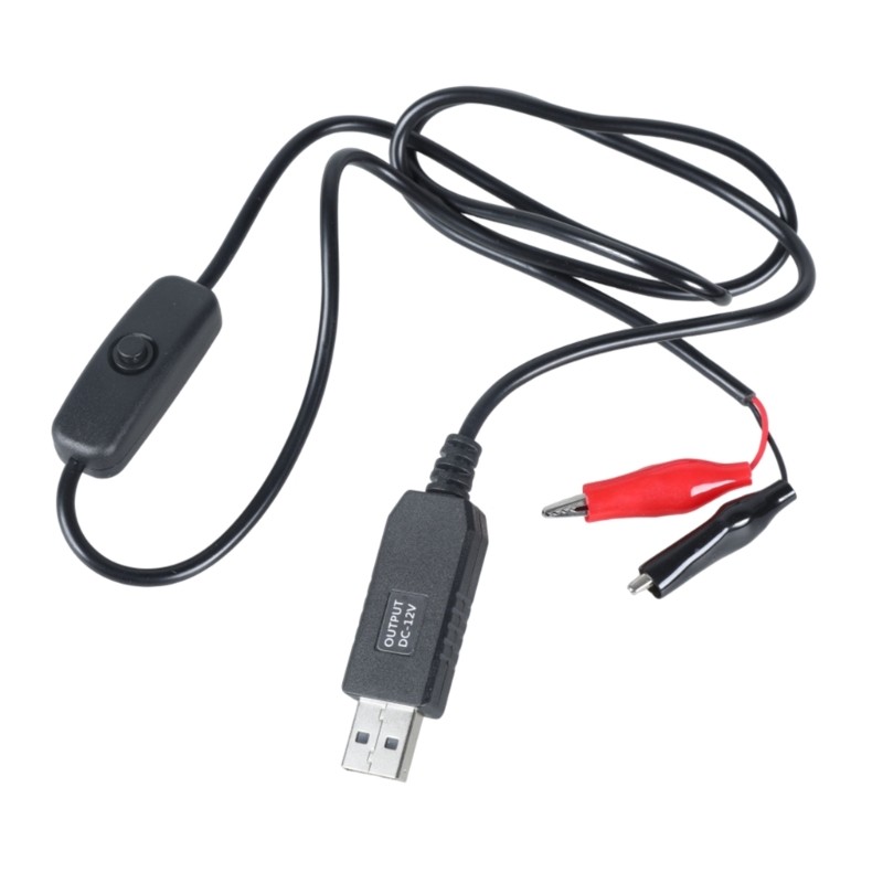 Niki USB sang cá sấu Clip Adapter Dẫn 18AWG Dây cho dự án điện tử USB 5V2A Đầu vào Thiết bị 12V Nguồ