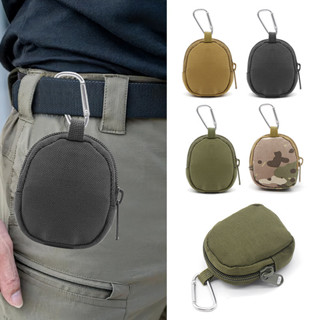Nam Ngoài Trời Đeo Thắt Lưng Chìa Khóa Tròn Chống Mài MOLLE Ví Nhỏ Tròn Túi Nhỏ