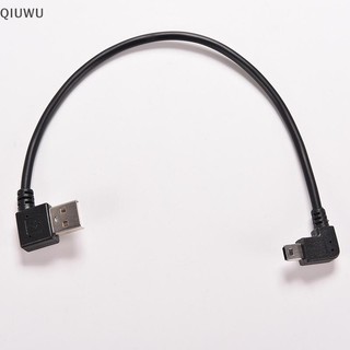 Qiuwu USB 2.0 Một phích cắm nam bên phải vào Mini B 5P Góc phải Nam cắm cáp Dây chuyển đổi.