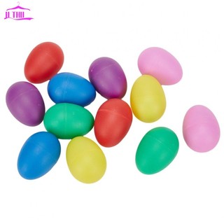 【UTHU】Maracas Rattle Easter Sound Egg 12 Pcs Latin Hand Percussion Musical Instrument
