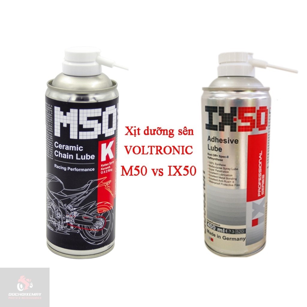 Dưỡng Sên Voltronic M50 K Ceramic và IX50 Chain Lube 400ML - Made in Germany . DoChoiXeMay