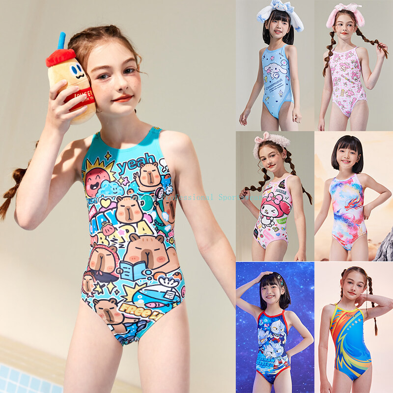 Bộ đồ bơi thi đấu dành cho bé gái ZOKE Đồ bơi đua xe huấn luyện chuyên nghiệp cho trẻ em Thanh thiếu