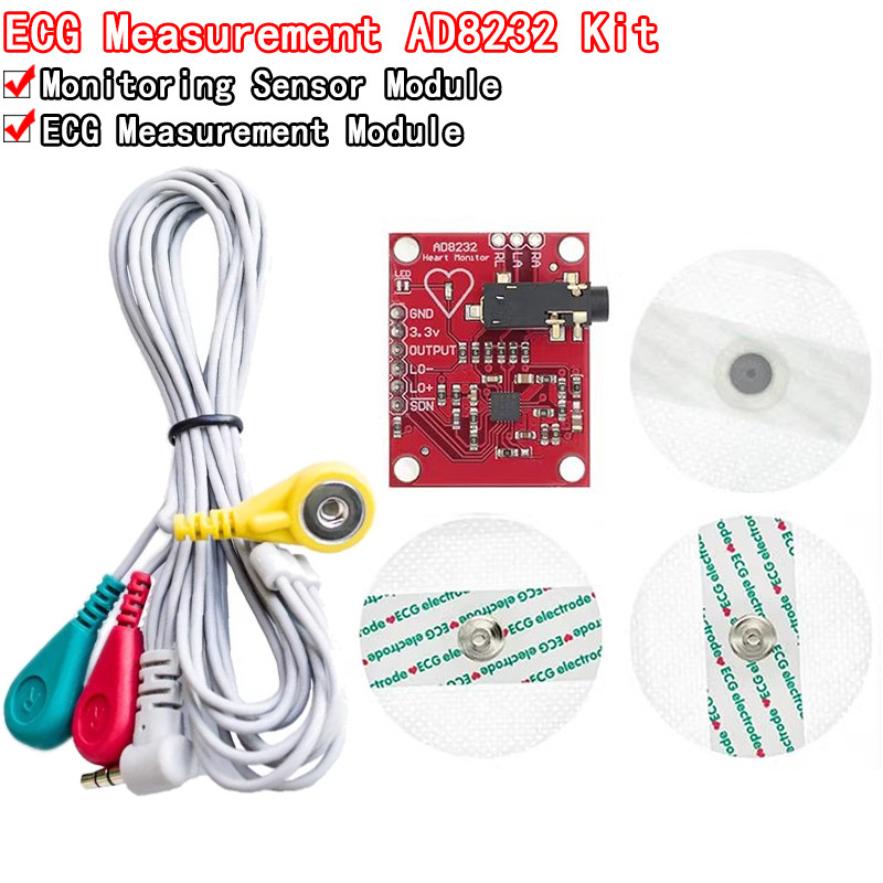 Mô-đun Ecg AD8232 ecg đo xung tim ecg bộ mô-đun cảm biến giám sát ecg cho Arduino