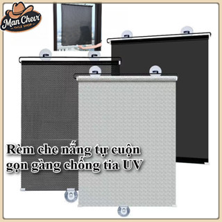 【MANCHER Rèm che nắng tự cuộn gọn gàng chống tia UV cho ô tô/cửa kính - Cách nhiệt, đa dạng kích cỡ
