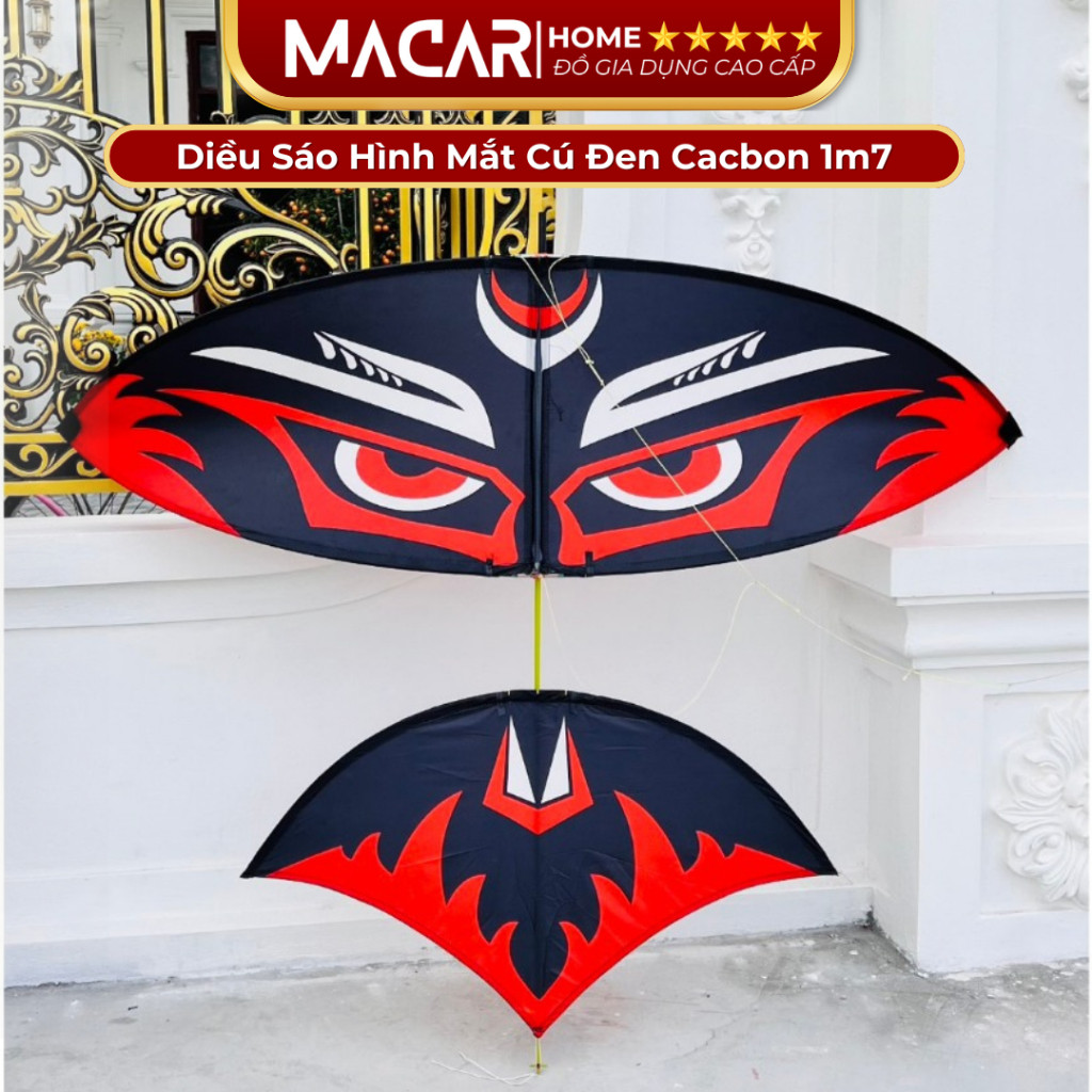 Diều Sáo Hình Mắt Cú Đen Cacbon 1m7 Diều Thả Ngoài Trời Đa Dạng Mẫu Mới 2025 ( Tặng Dây 100M)