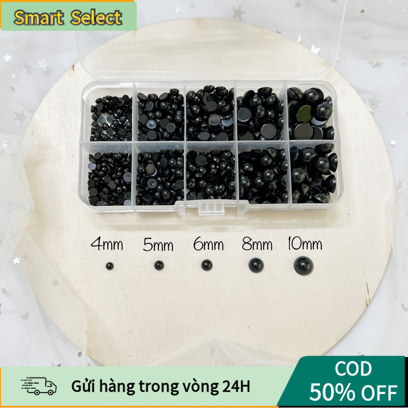 【COD】Hộp mắt thú dán trang trí búp bê, thú len, thú nhồi bông handmade tiện lợi – số lượng 1000/760/500