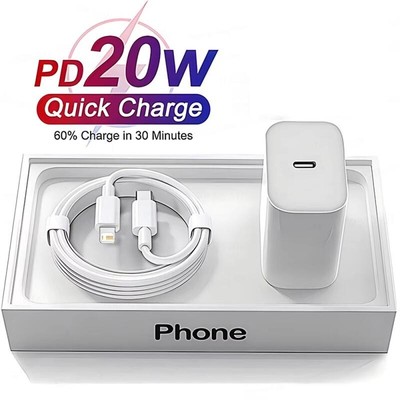 HdoorLink PD 20W USB C Bộ sạc nhanh Bộ chuyển đổi nguồn điện thoại di động cho IOS 15 14 13 Bộ chuyển đổi sạc cổng Type-C