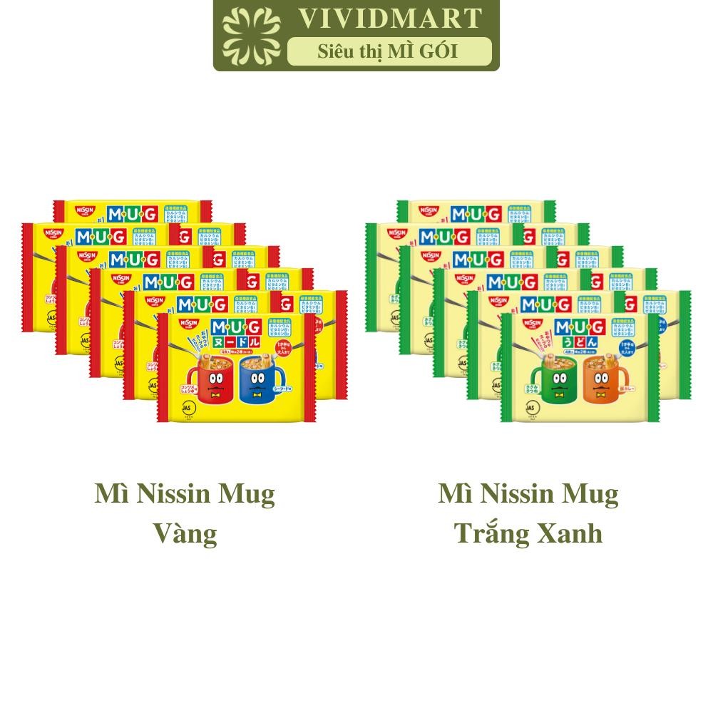 [SET10GÓI]-NISSIN - Mì Nissin Mug 2 vị: Trắng xanh, Vàng, Mì Mug Nissin Nhật Bản, Mì ăn dặm cho bé t