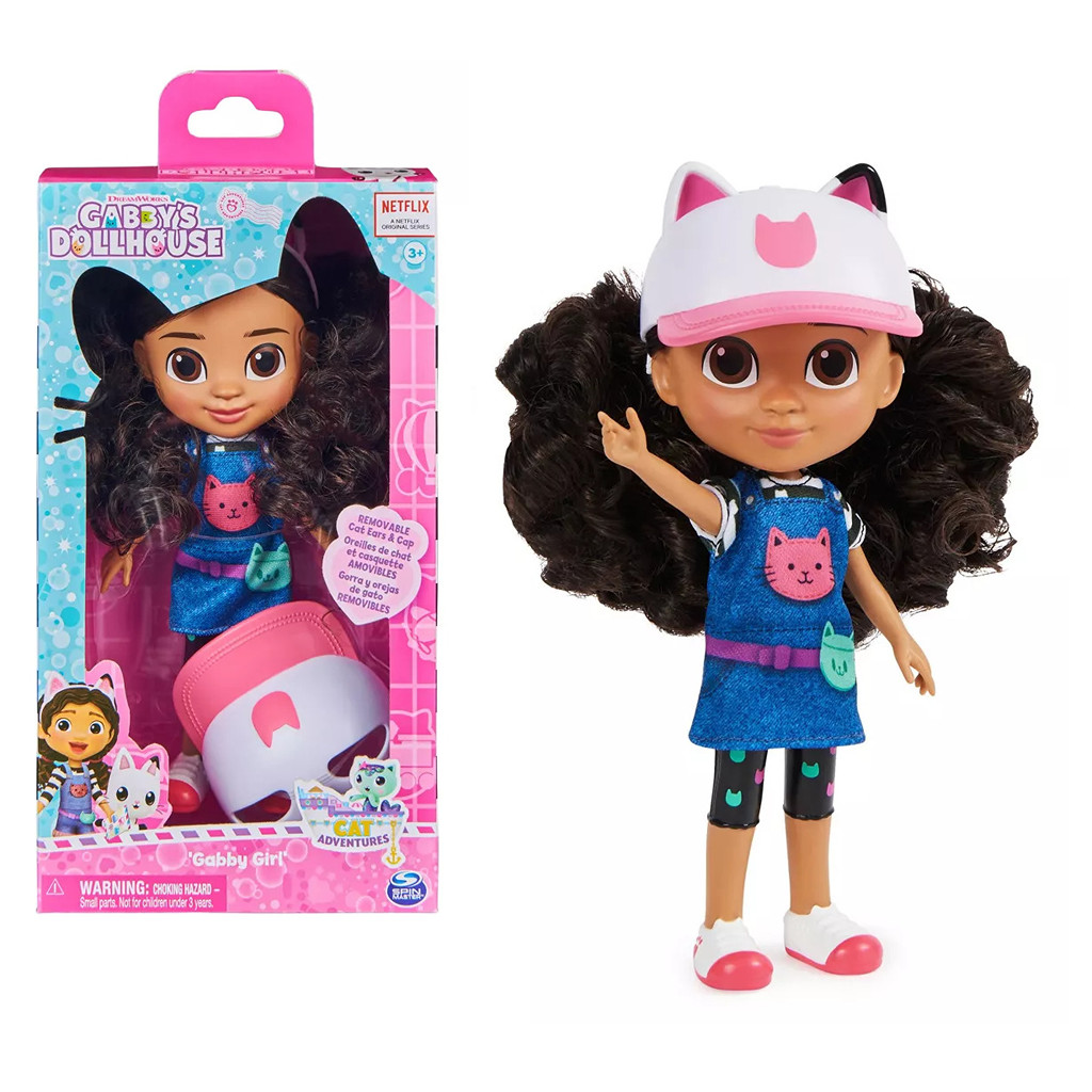 Đồ chơi búp bê Gabby's Dollhouse Gabby Girl Travel Doll có phụ kiện mũ và bờm tóc đáng yêu