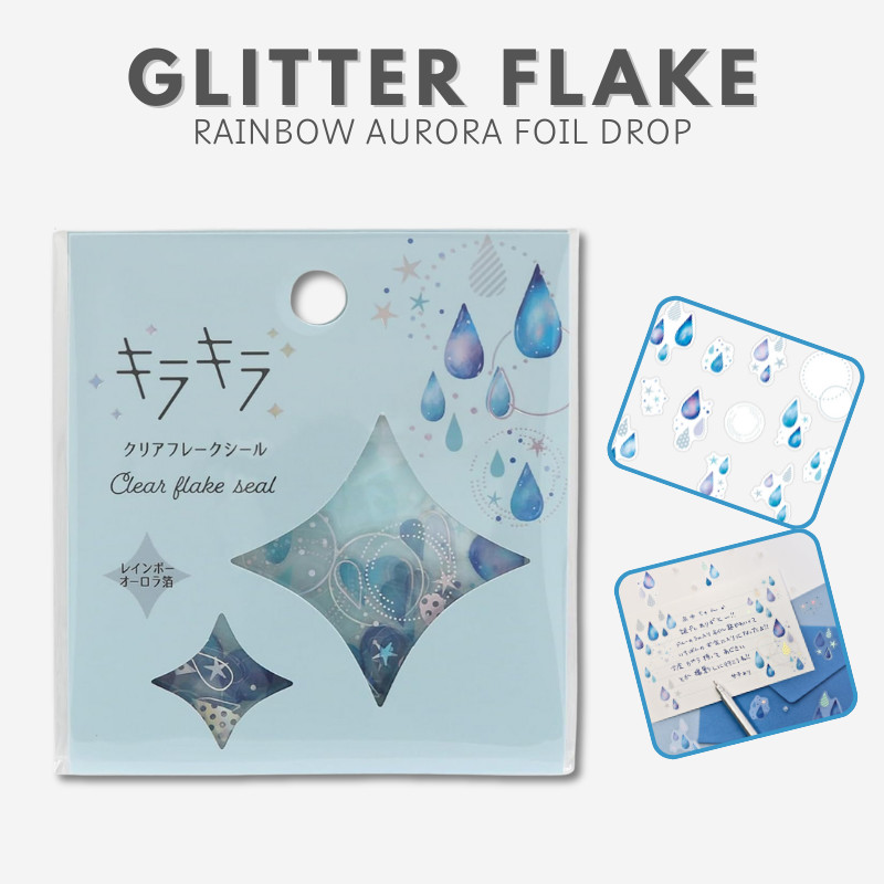 World Craft Seal Glitter Flake Seal Rainbow Aurora Foil Drop KFS-019
