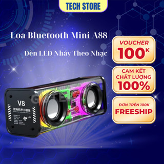 Loa Bluetooth Mini A88 - Âm Bass Mạnh, Đèn LED Nháy Theo Nhạc, Công Suất 10W, Nghe Nhạc Cực Hay