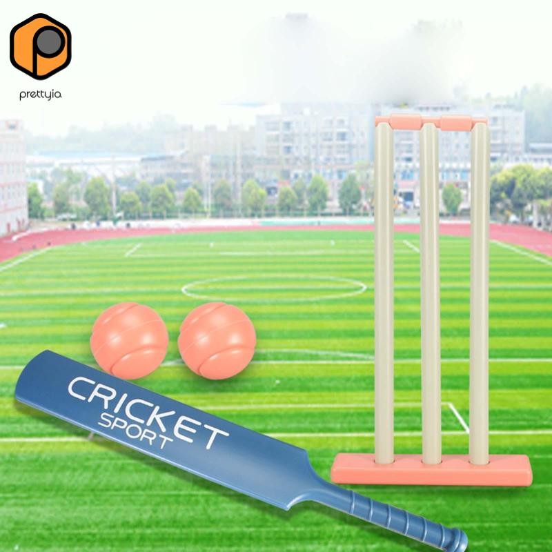 Prettyia Trẻ Em Cricket Bộ Trong Nhà Chơi Tay Phối Hợp Mắt Bãi Biển Cricket Vườn Cricket Bộ cricket 