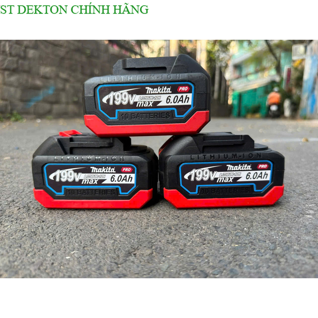 Pin Makita 18V -21V 2 hàng vỏ chống sốc Dung Lượng 4Ah - 5Ah  nhận sạc Adapter . STORE DEKTON