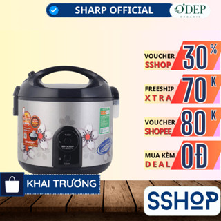 Nồi cơm điện 2.2 lít nắp gài Sharp Chính hãng Thái Lan, lòng nồi dày 1.179mm chống dính KS-R231STV - SSHOP SSO