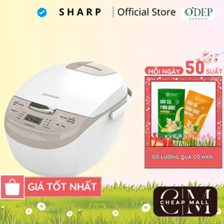 Nồi cơm điện tử 1.8 Lít Sharp lòng nồi dày 1.955mm Chính hãng, nấu cơm ngon giữ ấm lâu COM191EV - CHEAP CMO