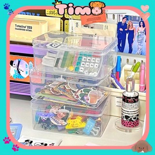  Hộp Nhựa Đựng Card Ảnh Idol Sleeves Trong Suốt Mini Có Dây Treo Nắp Cài Gọn Gàng Tiện Lợi Timo DDT45 