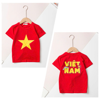 Áo phông thun cotton cờ đỏ sao vàng size M, L, XL, 2XL cho bạn từ 55kg đến người lớn