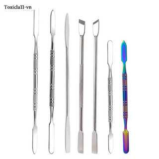 Que trộn kem nền hai đầu bằng thép không gỉ
