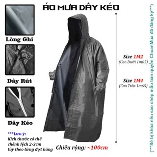 Áo Mưa Dây Kéo Đơn Người Lớn Cao Cấp KOJMAC Lót Lòng Ghi Chống Thấm Siêu Tốt ( Áo Mưa Măng Tô Ích Kỷ Tổ Ong Có Dây Rút )