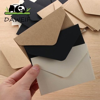 Daweif Giấy Phong Bì Lời Mời Đám Cưới Trống Phong Cách Châu Âu Mini Cổ Điển Thẻ Tin Nhắn Mời Phong Bì