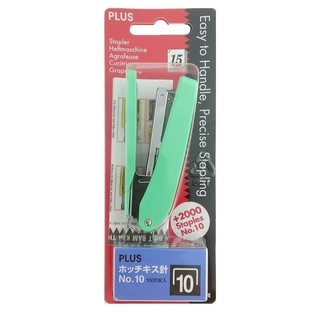 Bộ bấm kim plus 30-017 tr os 10e - xanh nhạt + 2 hộp kim no.10 - plus