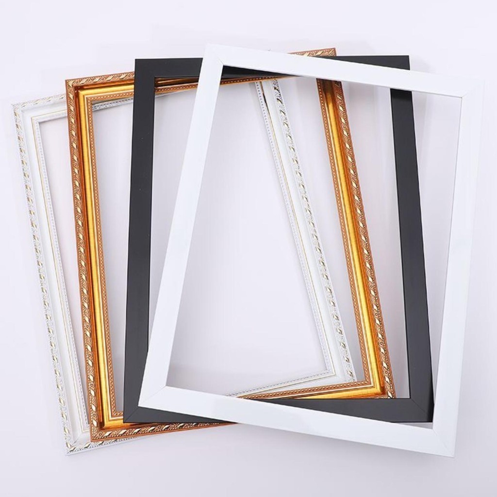 Khung viền tranh canvas LIM Art, khung tự lắp nhựa giả gỗ cao cấp 40x50 - KHÔNG KÍNH KÈM THEO SẢN PH
