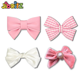  Charm Crocs Jibbitz Khóa Giày Quyến Rũ Nơ Màu Hồng Thời Trang Lỗ Giày Phụ Kiện Sticker Dép Crocs 